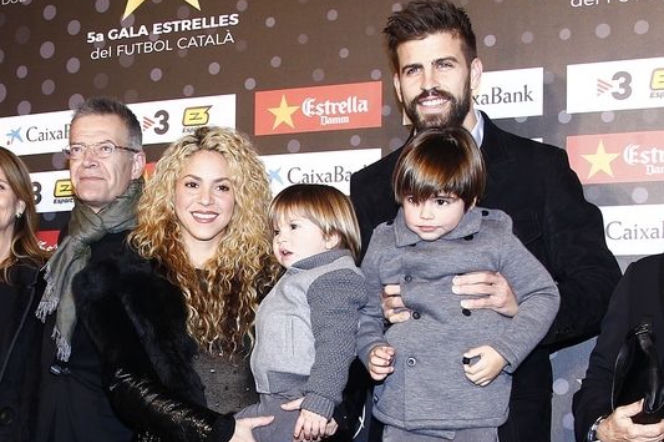 Shakira i Gerard Pique z dziećmi