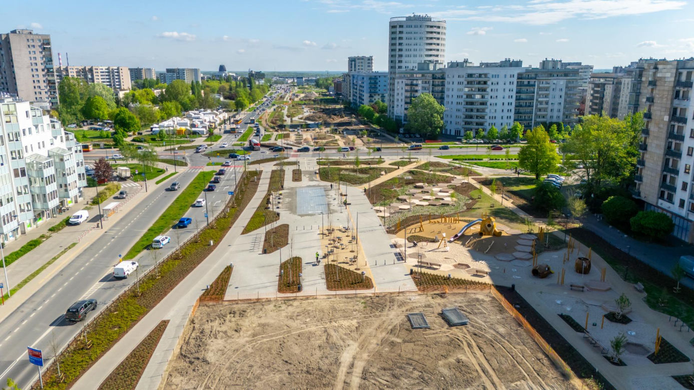 Park nad Południową Obwodnicą Warszawy na Ursynowie