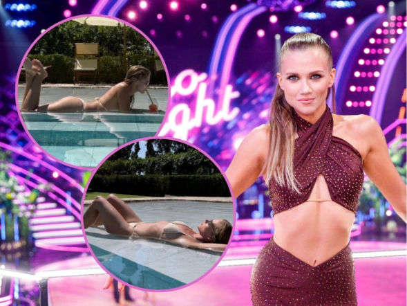 Agnieszka Kaczorowska w bikini ze sznurka wygrzewa się na słońcu. Nie zapomniała o ukochanym!