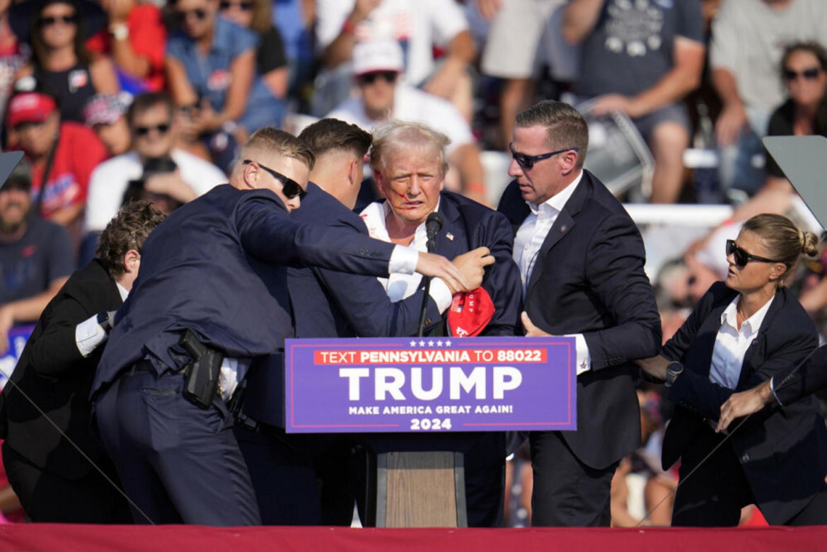 Strzały na wiecu z udziałem Donalda Trumpa