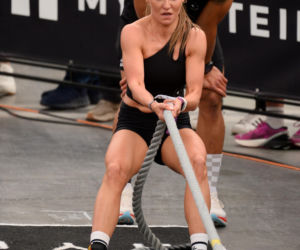 Anna Lewandowska z przystojnym Latynosem na zawodach Hyrox