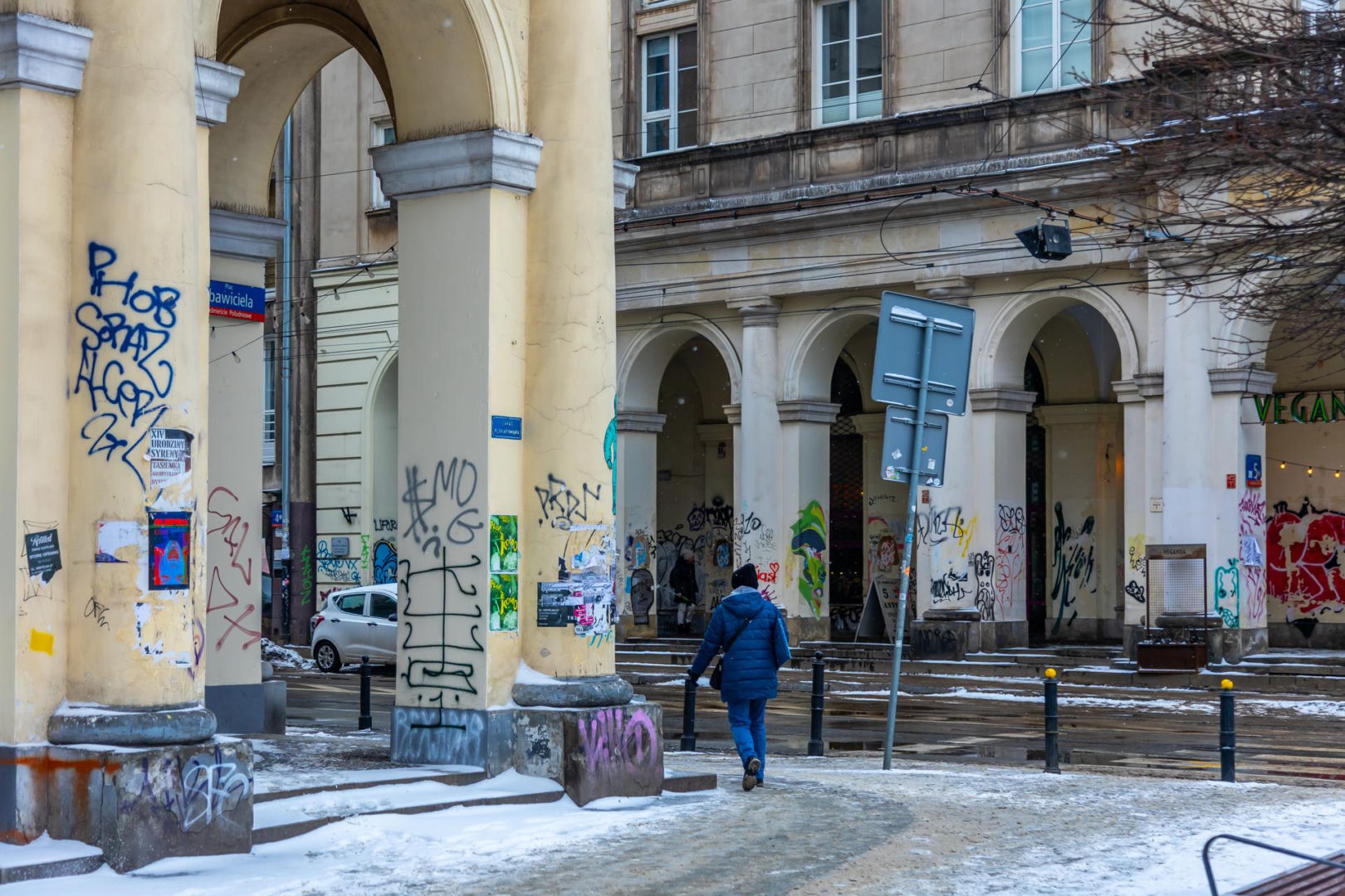 Graffiti w centrum Warszawy w 2026 r.