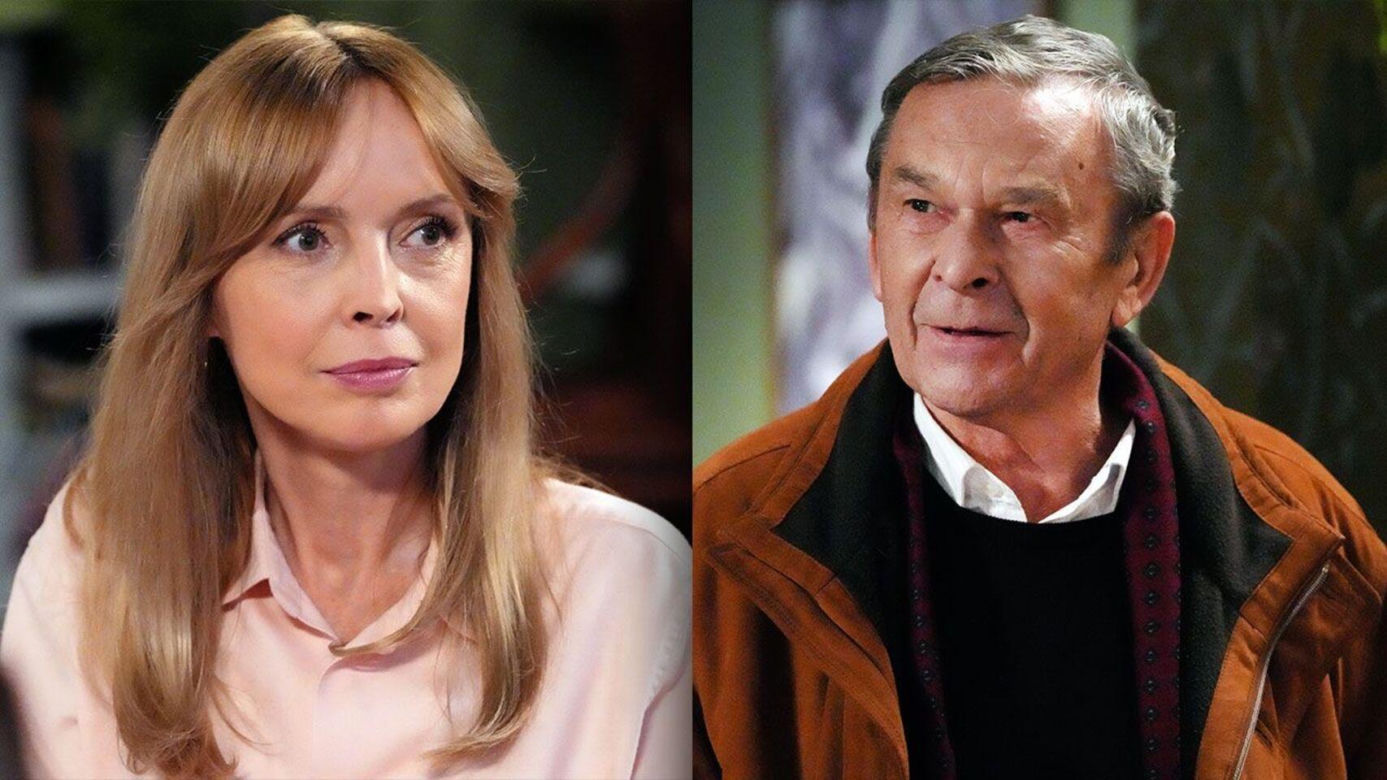Barwy szczęścia, odc. 3167. Czesław (Marian Jaskulski), Agnieszka (Katarzyna Tlałka)