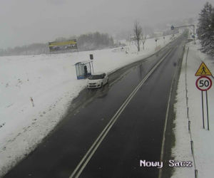 Bardzo trudne warunki na drogach w Małopolsce