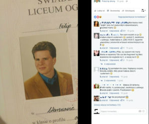 Filip Chajzer chwali się ocenami z matury