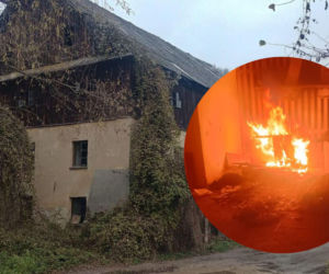 Policjanci uratowali włamywacza z pożaru starego młyna