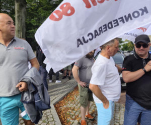 Protest górników i hutników