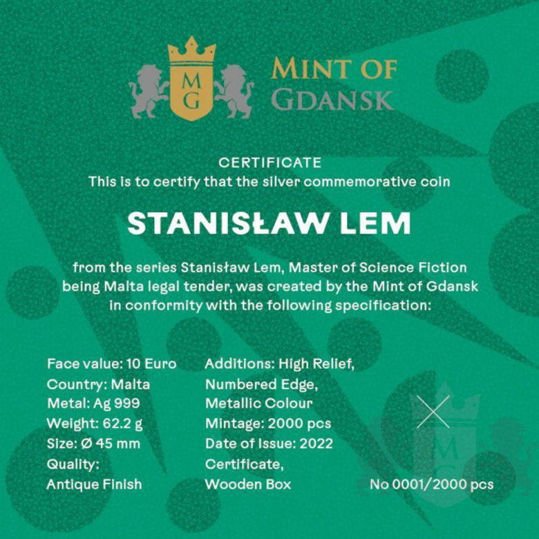 Nowe monety ze Stanisławem Lemem 