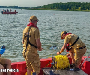 Akcja ratunkowa na Jeziorze Sławskim