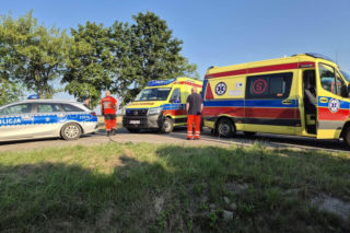 Wypadek w Ładzyniu na DK-5)