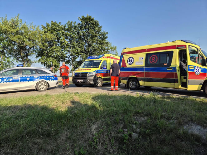 Wypadek w Ładzyniu na DK-5)