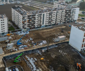 Budowa metra linii M2 na Chrzanowie w Warszawie