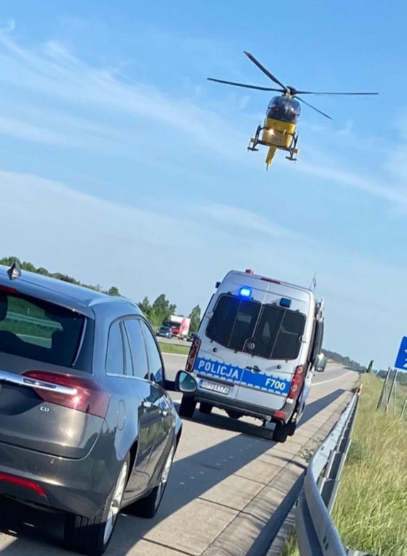 Łódzkie. Akcja ratownicza na A1! Ruch samochodów wstrzymany. Było tylko słychać roztrzęsioną kobietę 