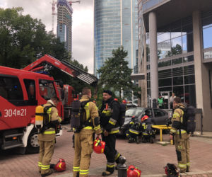 Ćwiczenia strażaków, strażników i policji w Warszawie