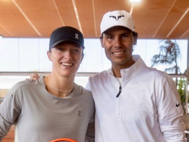 Iga Świątek i Rafael Nadal