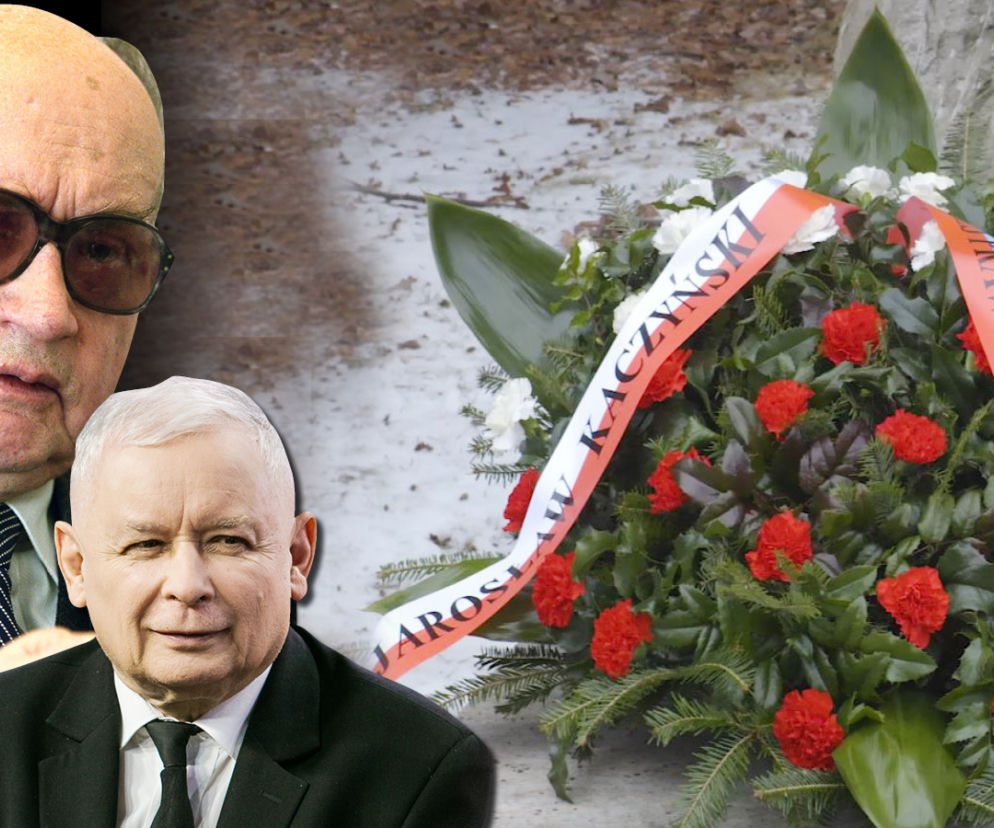 Wieńce od Jarosława Kaczyńskiego na grobach internowanych w stanie wojennym 