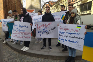 Wsparcie dla Ukrainy od międzynarodowych studentów z Torunia [AUDIO, ZDJĘCIA]