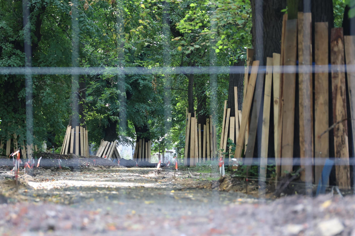 Rewitalizacja parku Bronowickiego w lublinie - postęp prac na koniec lipca 2025