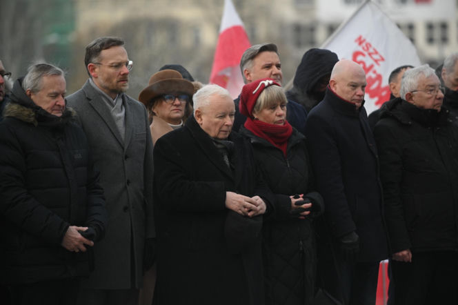 Jarosław Kaczyński na obchodach miesięcznicy smoleńskiej