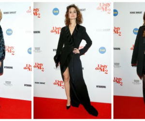 Małgorzata Kożuchowska z dziurą w spódnicy, Viola Kołakowska w szlafroku. Zobacz stylizacje gwiazd z premiery filmu Listy do M. 2