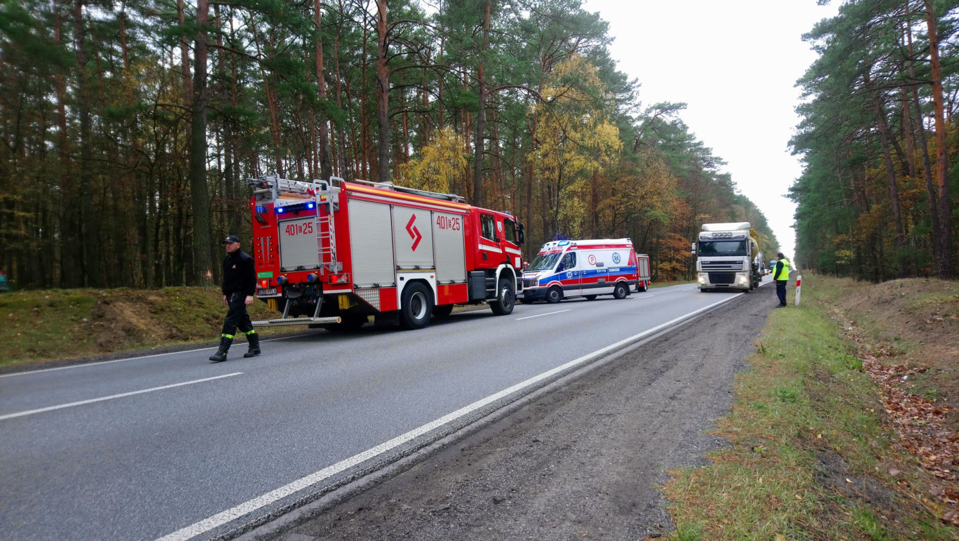 Wypadek na dk 74 pod Bełchatowem