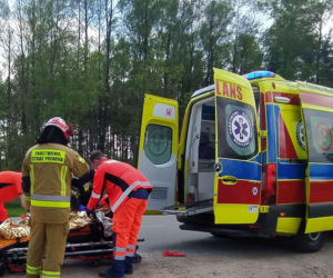 Osobówka zepchnęła busa do rowu