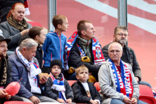 Zdjęcia kibiców i zawodników z derbów Górnego Śląska