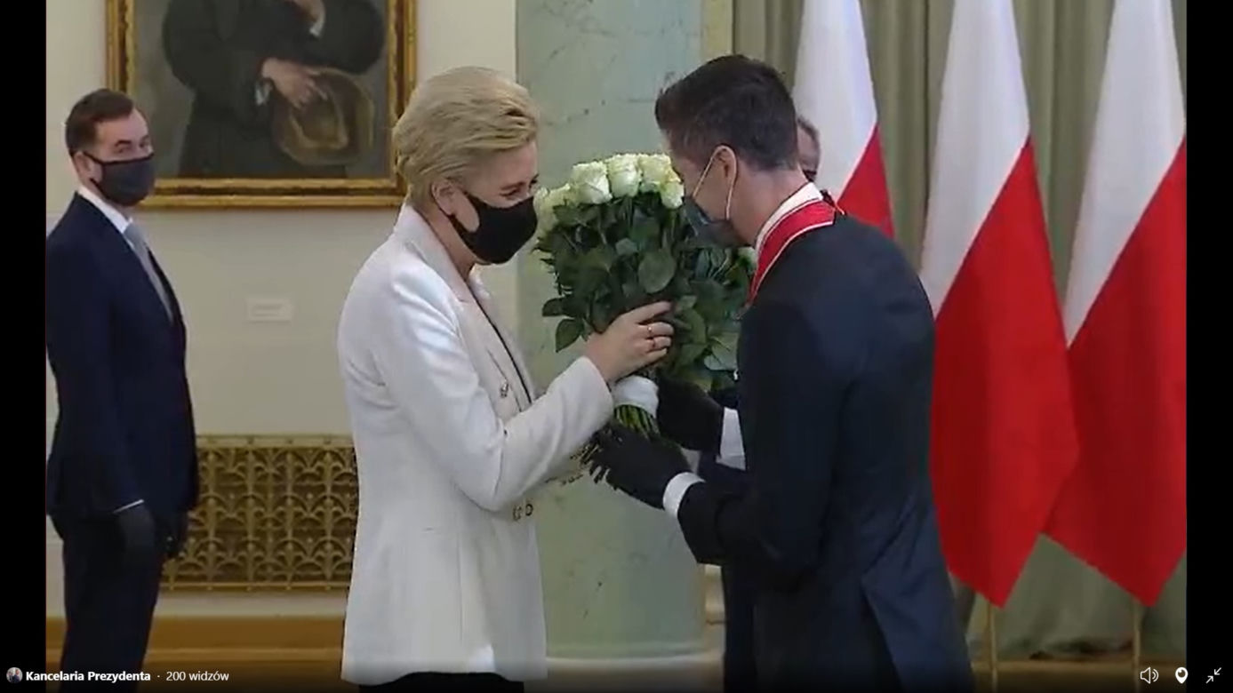 Robert Lewandowski otrzymał order od prezydenta Andrzeja Dudy