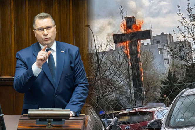 Czarnek zabrał głos po pożarze krzyża w Warszawie. Nie ma wątpliwości