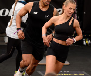 Anna Lewandowska z przystojnym Latynosem na zawodach Hyrox