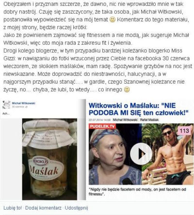 Rafał Maślak Facebook