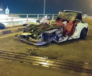 Ferrari California zmiażdżone w wypadku