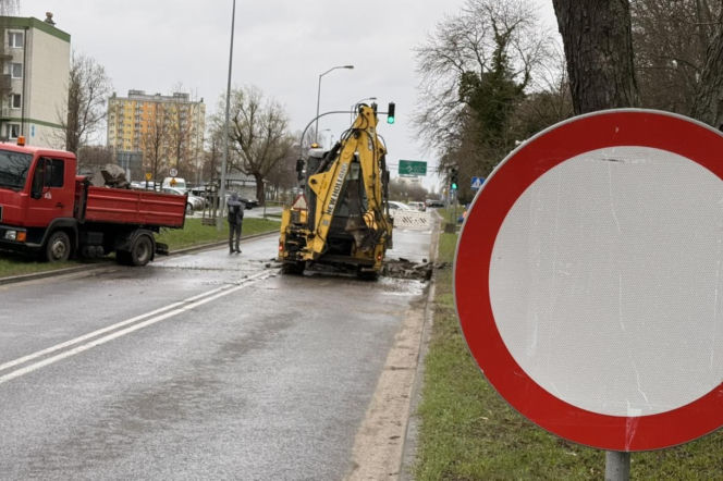 Utrudnienia na ul. Piłsudskiego w Gorzowie