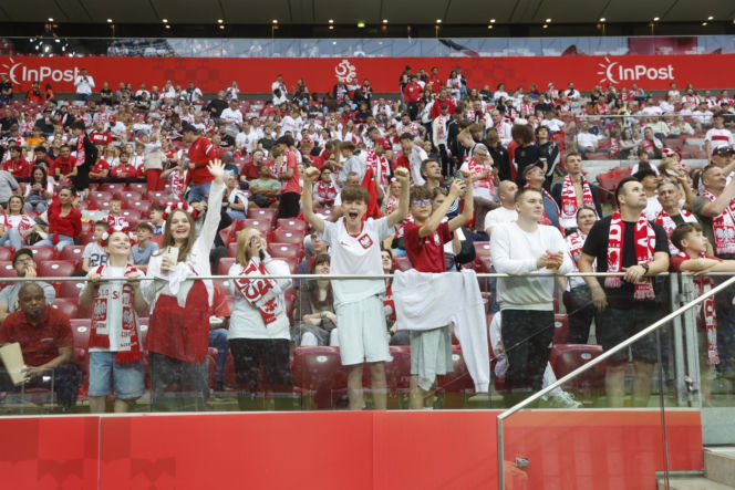 Kibice na meczu Polska-Nigeria