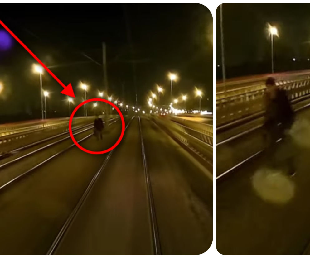 Spacerował po torach na moście. Mogło dojść do tragedii