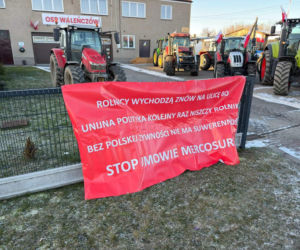 Protest rolników w Waleńczowie przeciwko umowie Mercosur