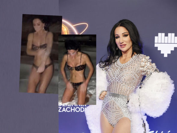 Półnaga Steczkowska wybiegła na śnieg. Została nagrana. Szybko usunęli to wideo. TYLKO U NAS