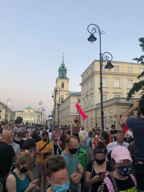 Protest na Krakowskim Przedmieściu