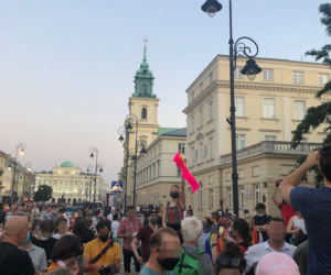 Protest na Krakowskim Przedmieściu