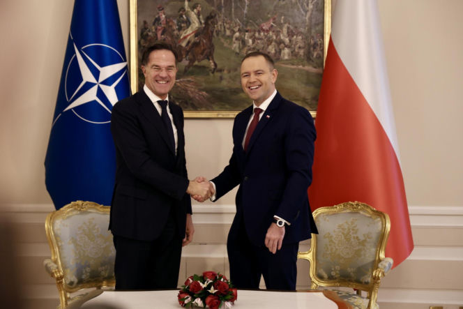 Rutte na spotkaniu z Nawrockim