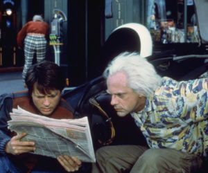 Michael J. Fox i Christopher Lloyd. Powrót do przyszłości/Back to the Future, komedia SF, USA 1985, reż. Robert Zemeckis