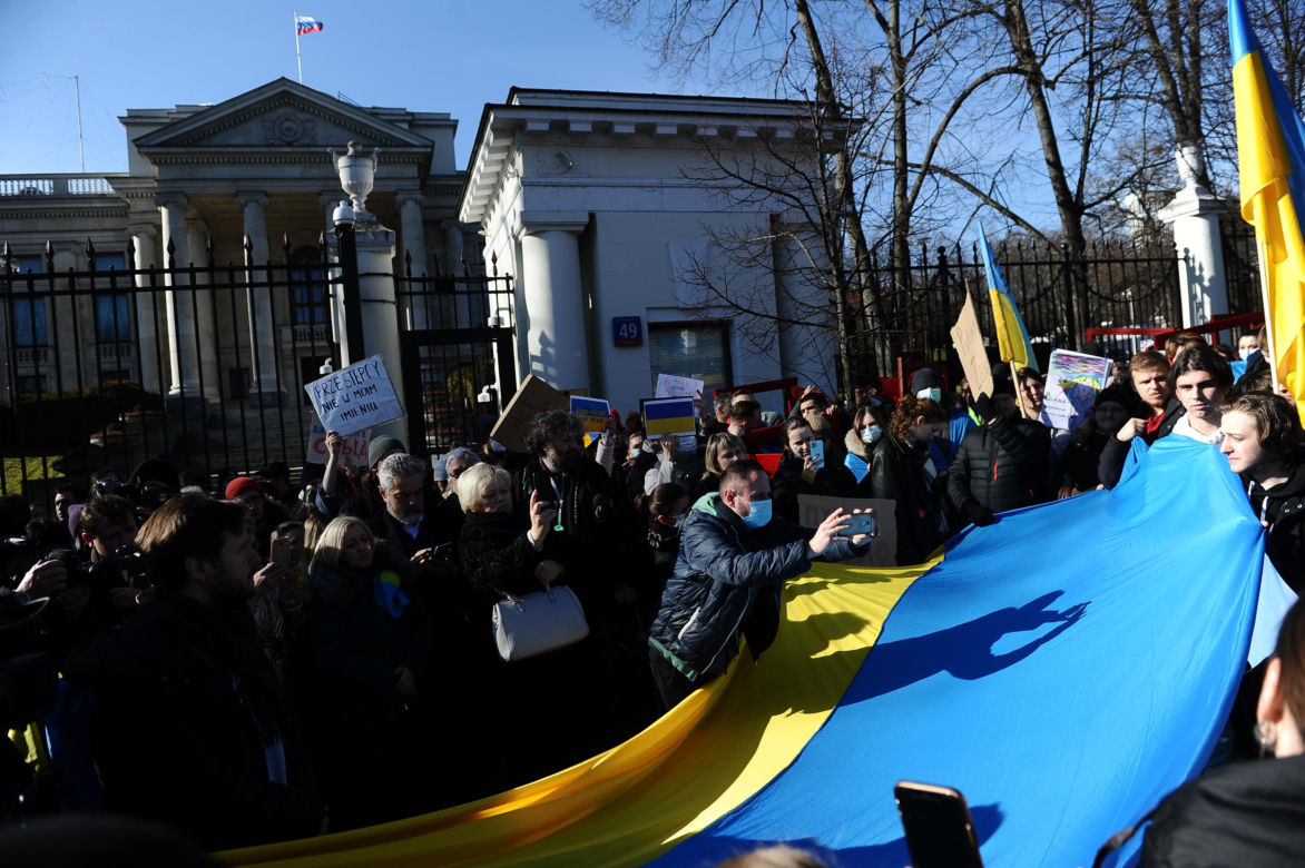 Warszawa w pierwszych dniach po rosyjskiej inwazji na Ukrainę