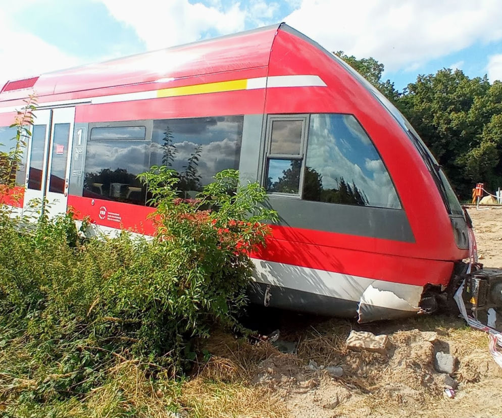 Wrak niemieckiego pociągu pod Kołbaskowem