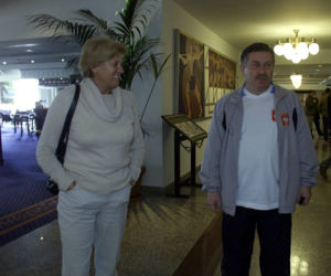 Jerzy Engel z żoną Urszulą