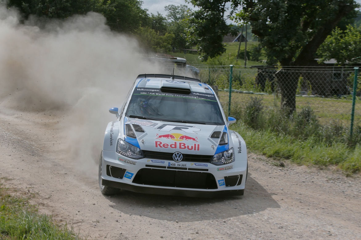 Rajd Polski 2014 wygrał Sebastien Ogier,  Volkswagen Polo R WRC