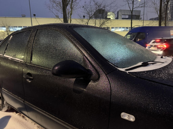 Gołoledź w Warszawie