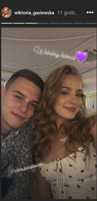 Wiktoria Gąsiewska, Adam Zdrójkowski na Instagramie