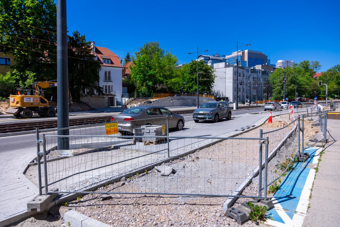 Tramwaj na Gagarina w Warszawie