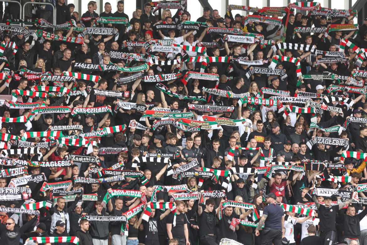 Kibice podczas meczu Zagłębie Sosnowiec – GKS Katowice 