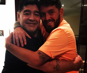 Diego Maradona Junior z ojcem